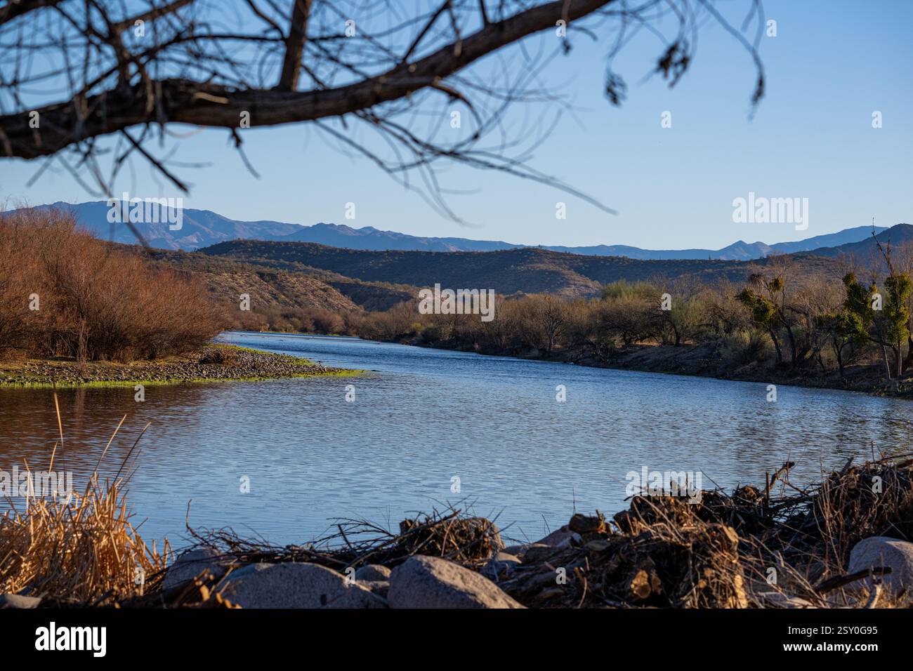 Arizona Salt River a Sunrise Foto Stock