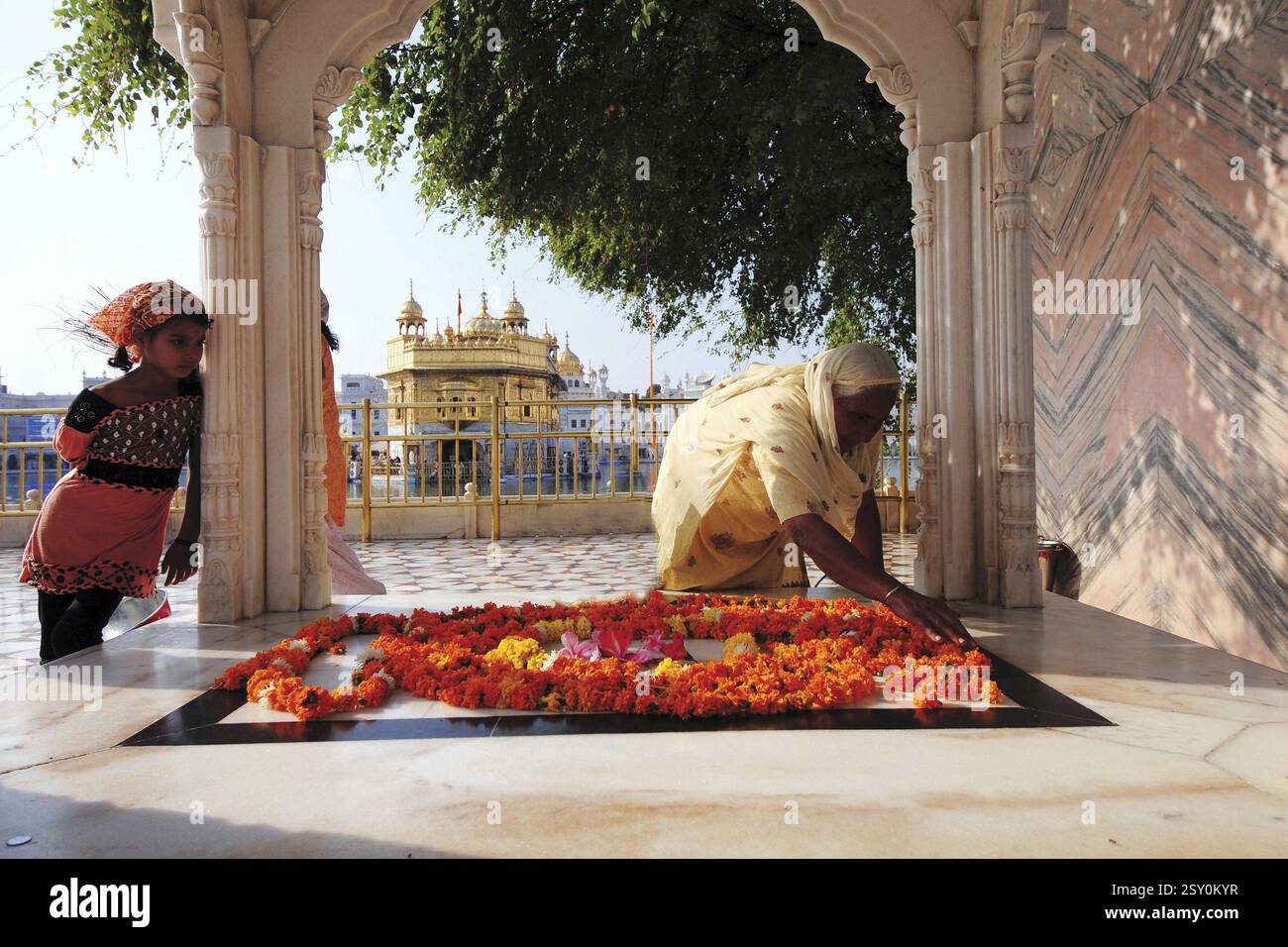 Tempio d'oro, amritsar Punjab, India, Asia Foto Stock
