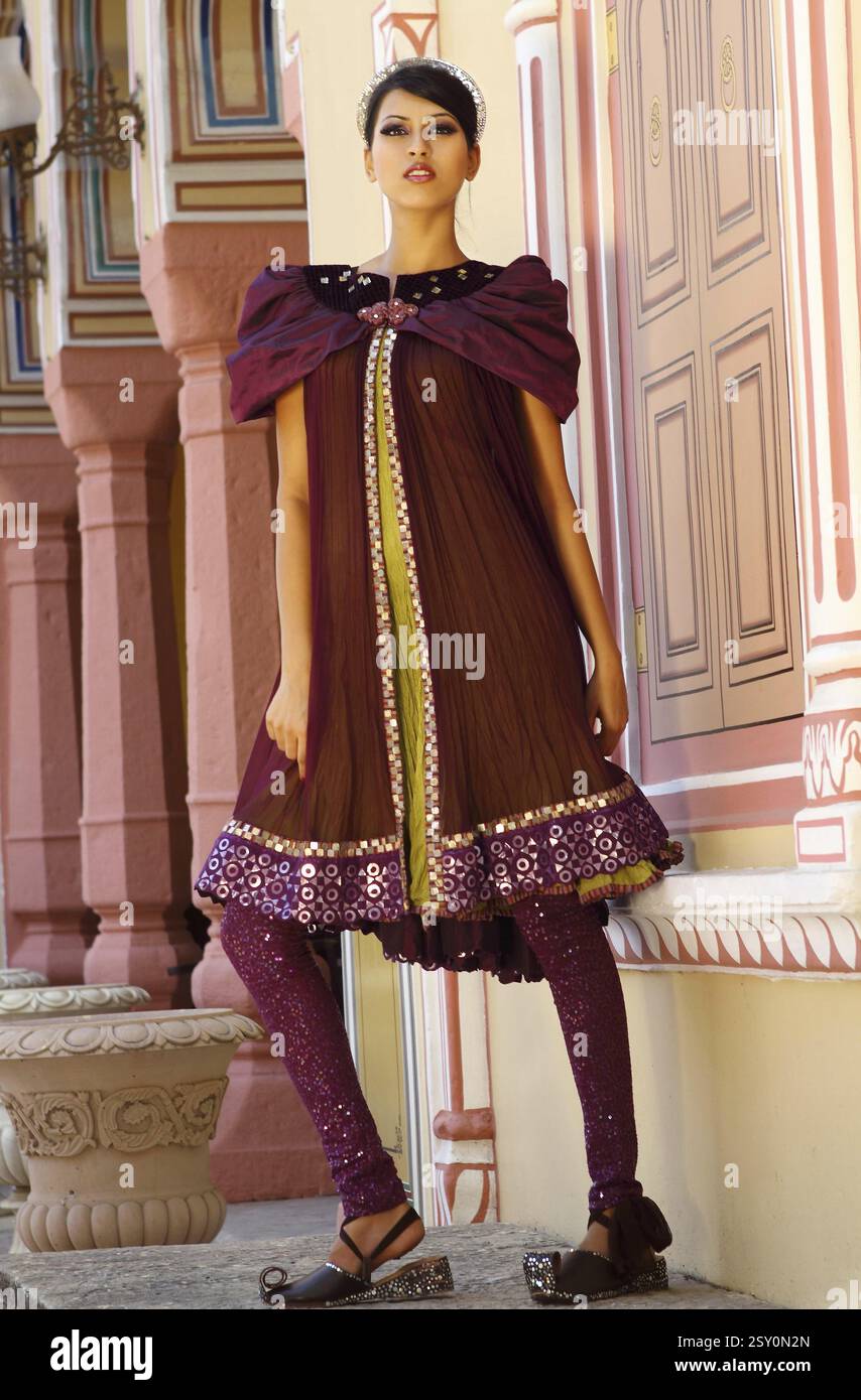 Modello femminile indiano, Pallavi, India, Asia, NOMR, Asia Foto Stock
