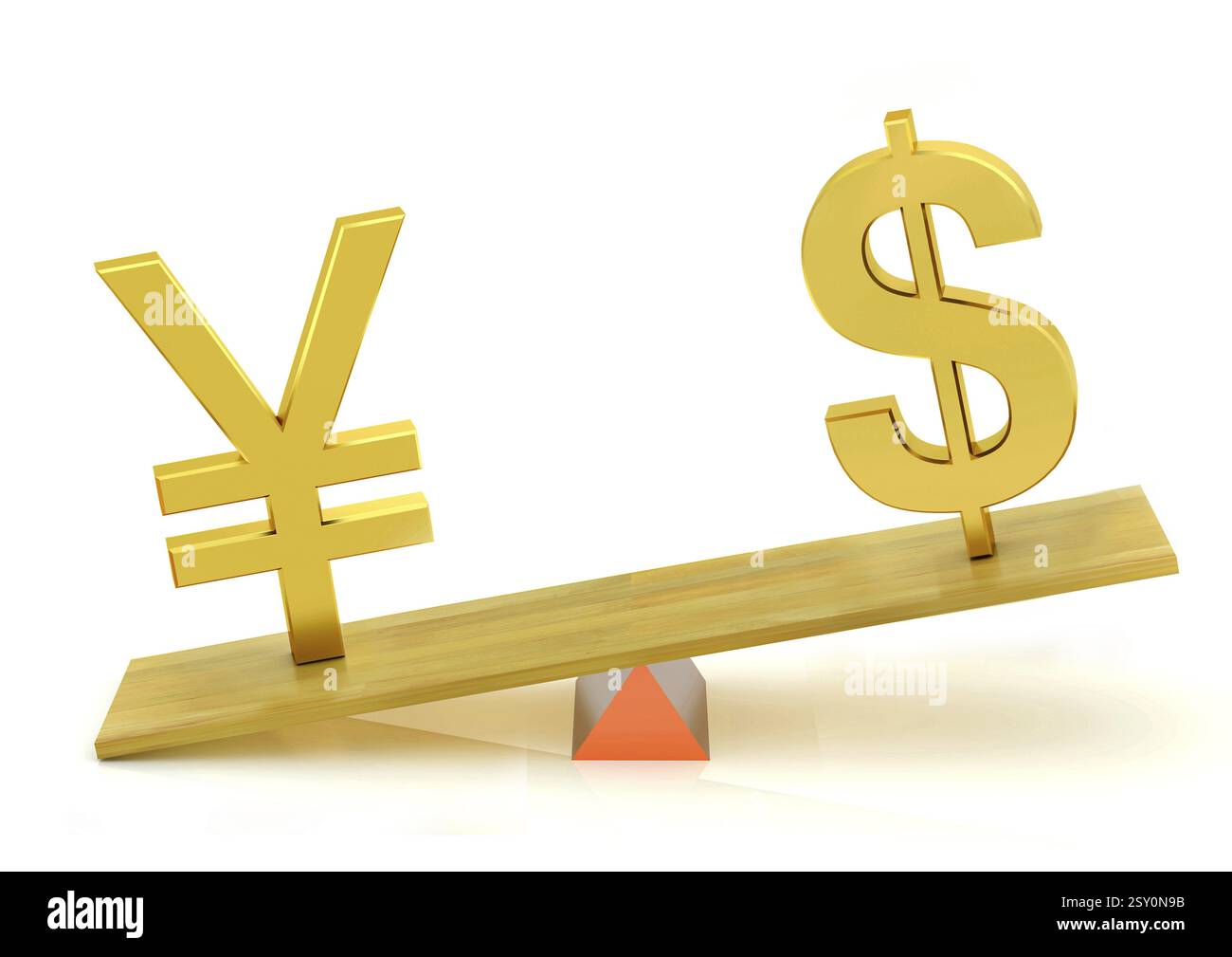 Bilanciamento, yen giapponese e dollaro, India, Asia Foto Stock