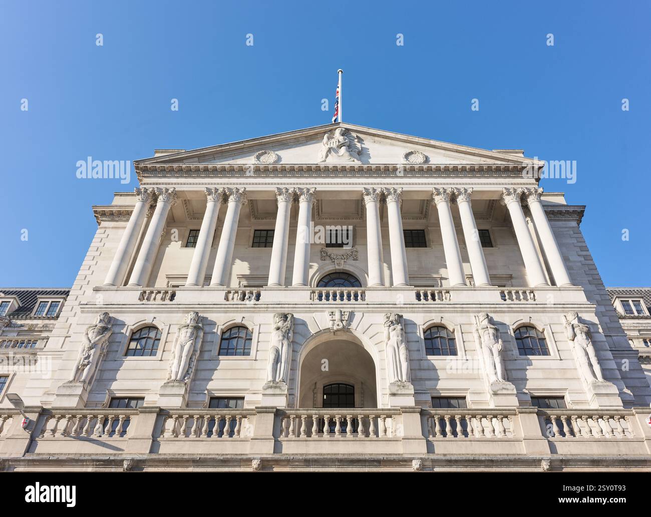 Banca d'Inghilterra, la banca centrale del Regno Unito, City of London, Inghilterra. Foto Stock
