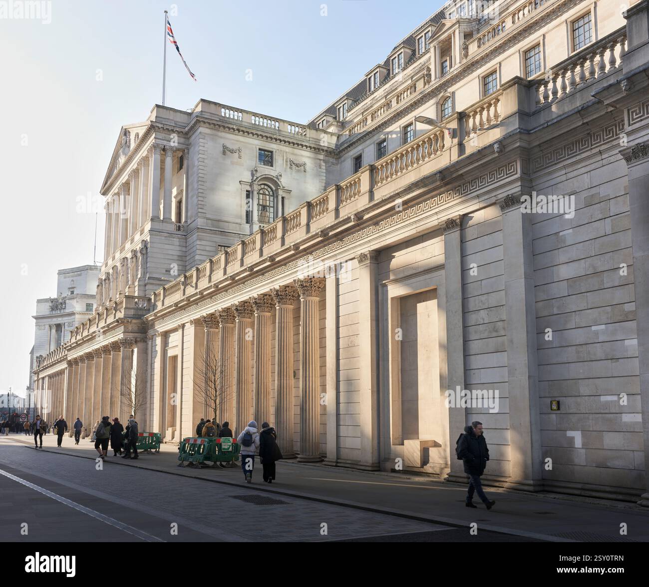 Banca d'Inghilterra, la banca centrale del Regno Unito, City of London, Inghilterra. Foto Stock