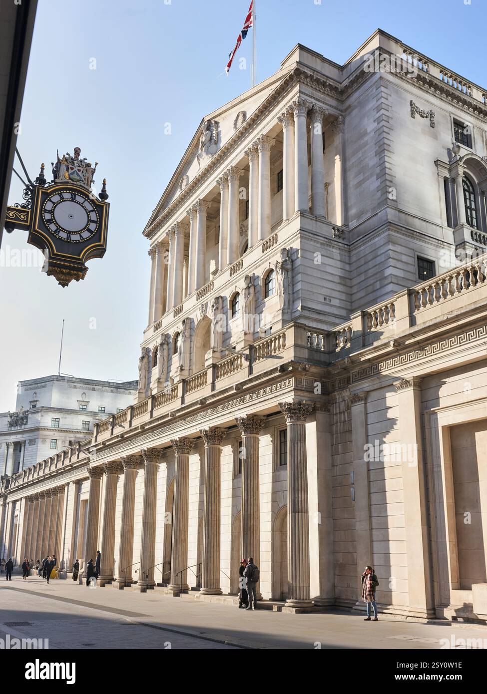 Banca d'Inghilterra, la banca centrale del Regno Unito, City of London, Inghilterra. Foto Stock