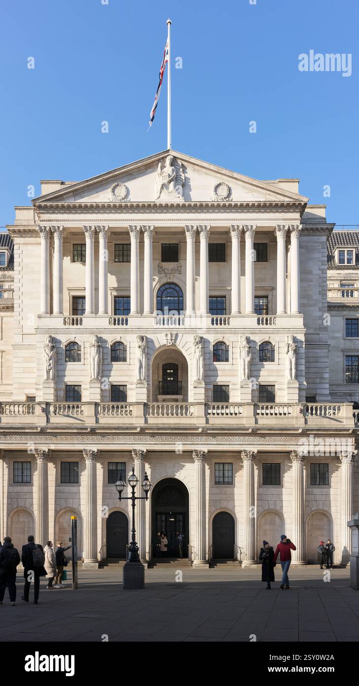 Banca d'Inghilterra, la banca centrale del Regno Unito, City of London, Inghilterra. Foto Stock