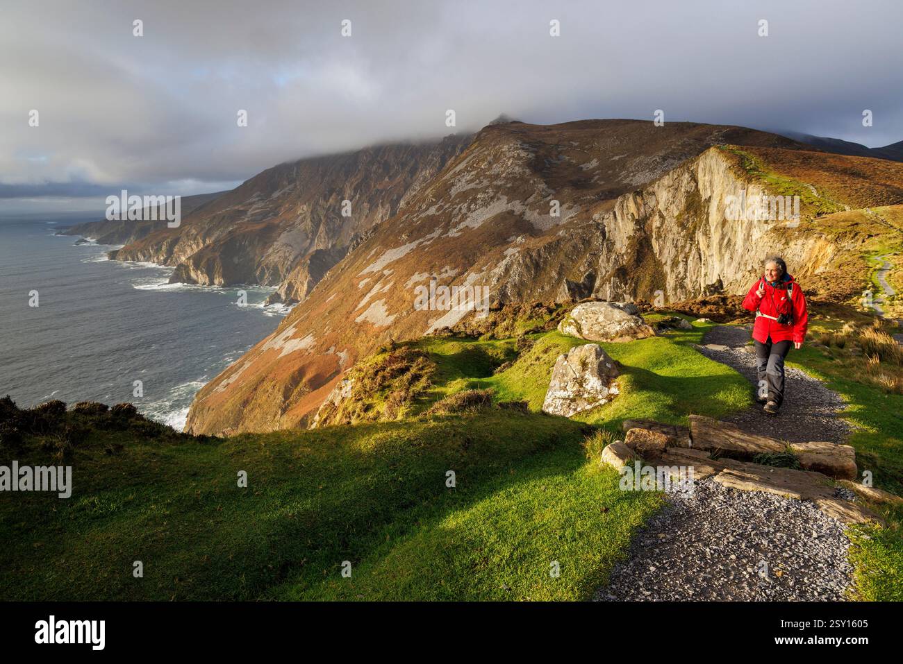 Slieve League, Co. Donegal, Irlanda Foto Stock