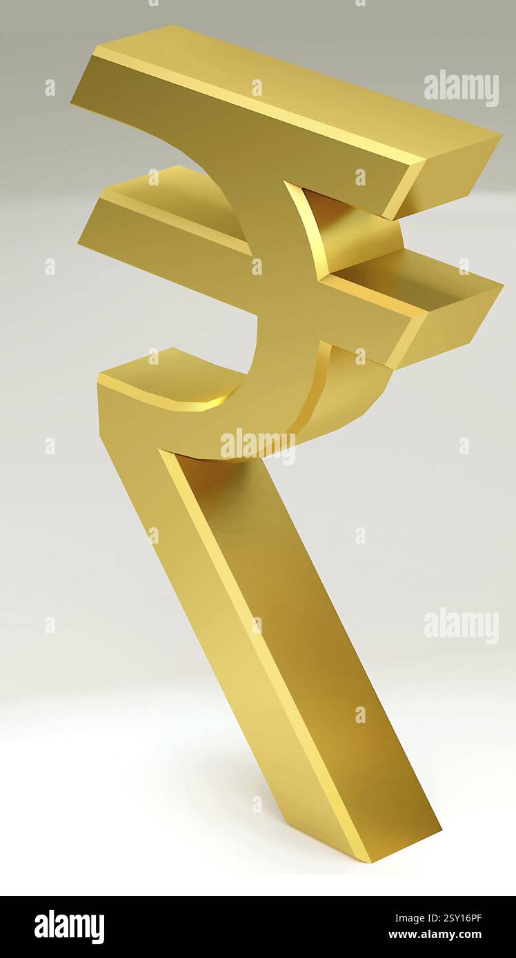 Rupia indiana, segno, India, Asia Foto Stock