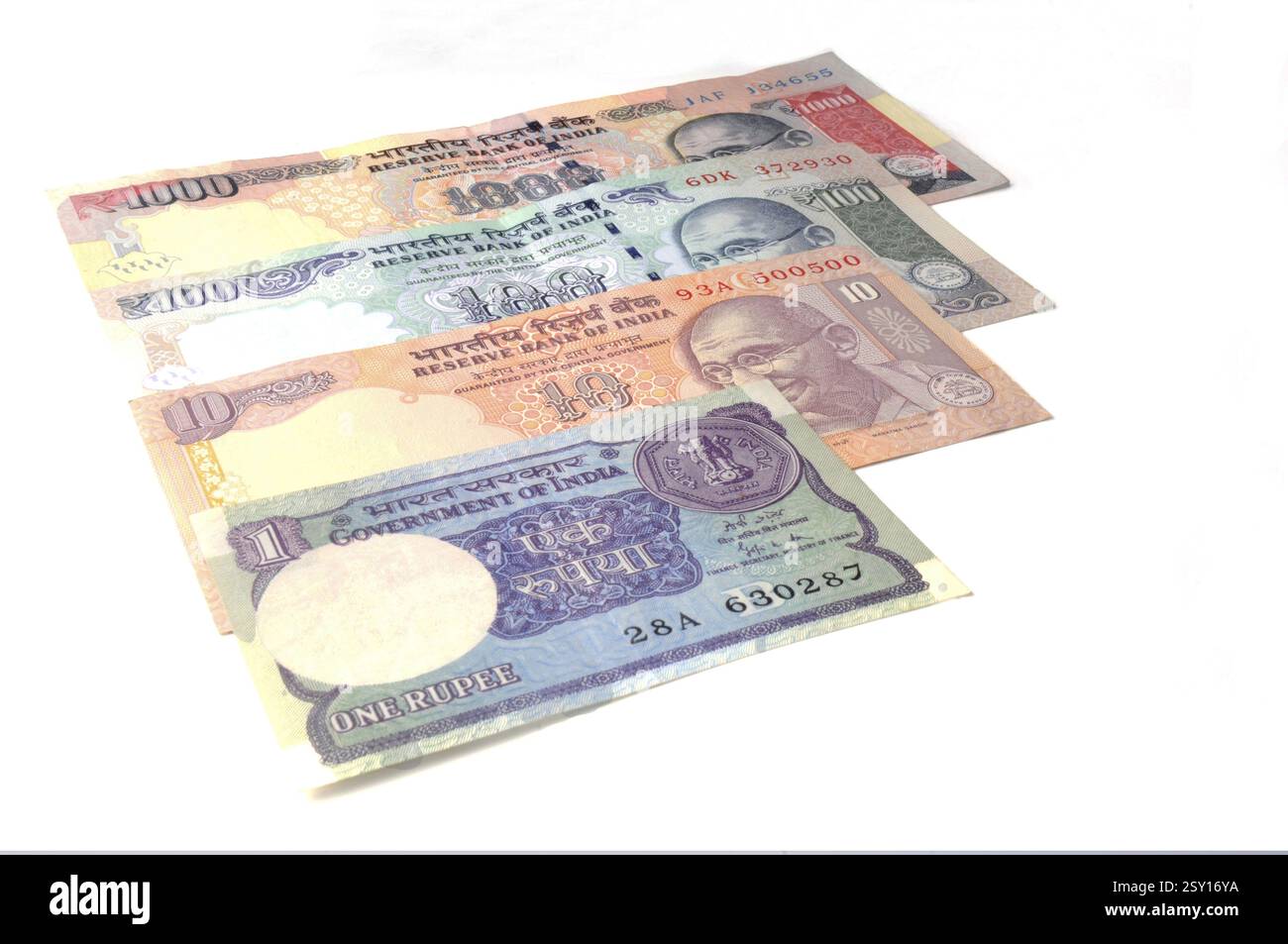 Concetto di banconote in valuta indiana Foto Stock