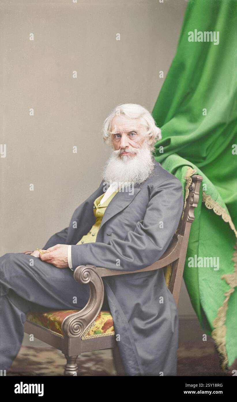 Ritratto di Samuel Finley Breese Morse. Circa 1860-70 (prima del 1872). Creato da Mathew Brady. Foto Stock