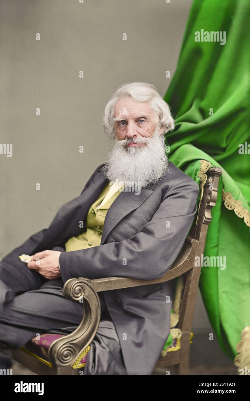 Ritratto di Samuel Finley Breese Morse. Circa 1860-70 (prima del 1872). Creato da Mathew Brady. Foto Stock