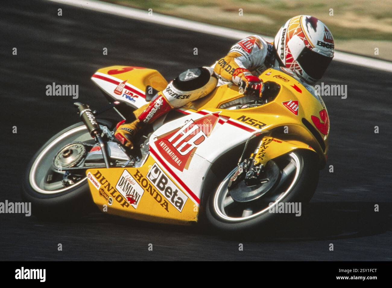 Doriano Romboni (ITA), Campionato del mondo motociclistico, Honda NSR 250, GP d'Austria, Salzburgring, 22/05/1994 Foto Stock