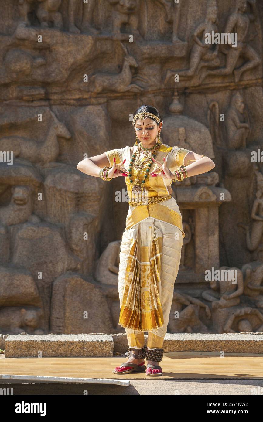 Indian film attrice shobana chandrakumar pillai, Chennai, Tamilnadu, India, Asia Foto Stock