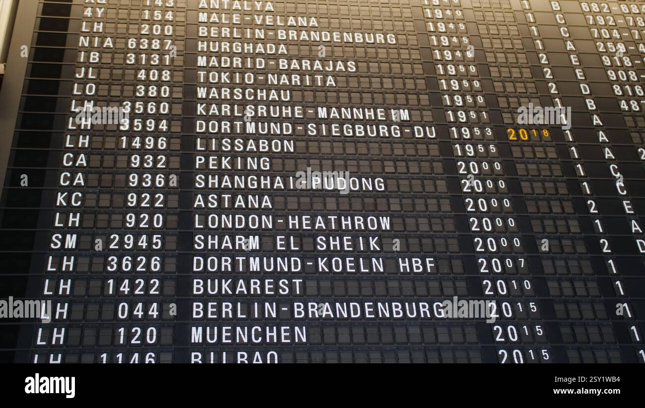 Scheda di volo Foto Stock