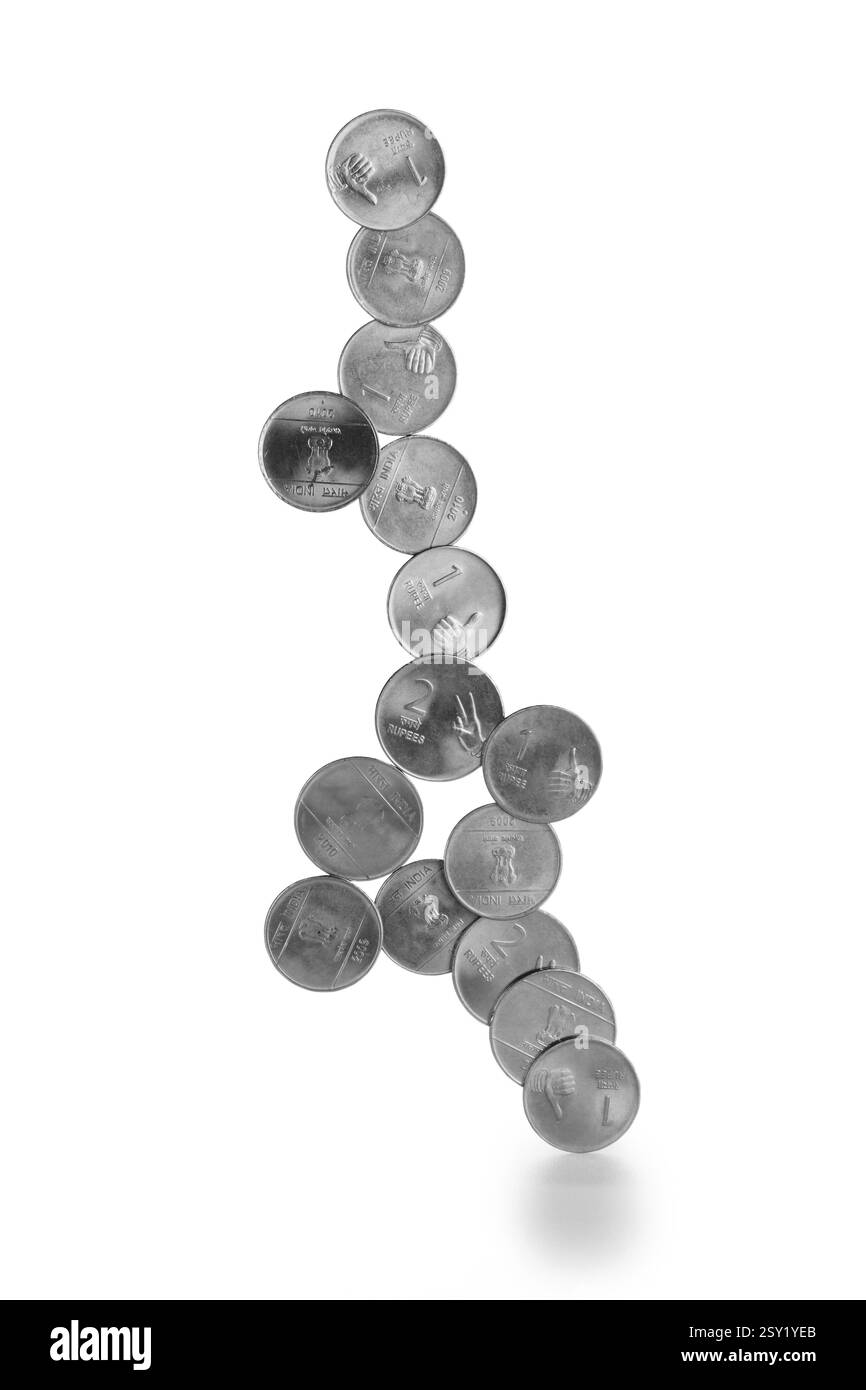 Bilanciamento delle monete, india, asia Foto Stock