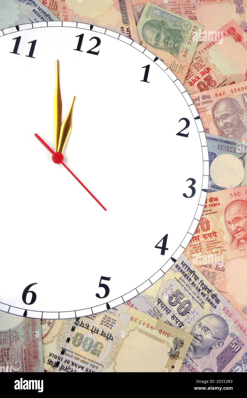 Il concetto di tempo è denaro Foto Stock