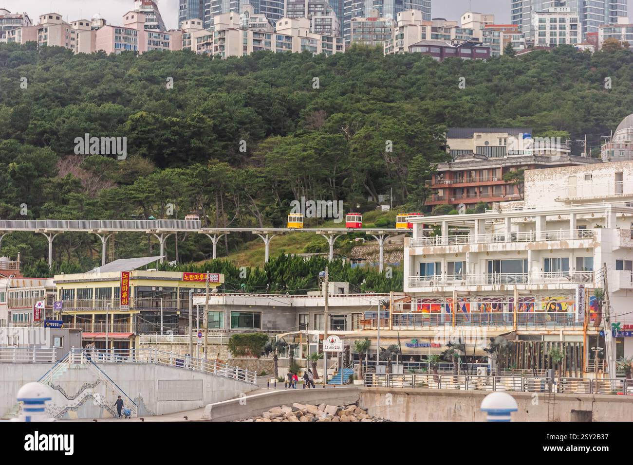 Busan, Corea del Sud - 29 ottobre 2024: Porto di pesca di Cheongsapo, che offre un'atmosfera serena e una splendida vista sul mare. Foto Stock