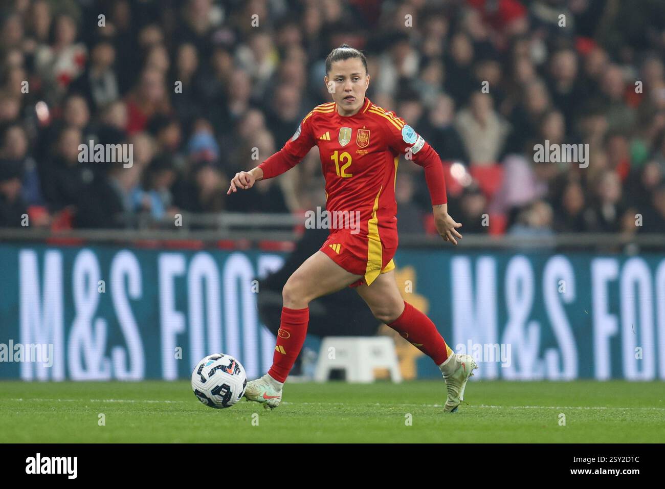 Londra, Regno Unito. 26 febbraio 2025. Londra Inghilterra, 26 febbraio 2025: Claudia Pina di Spagna durante la partita di UEFA Women's Nations League tra Inghilterra e Spagna allo stadio Wembley di Londra (Alexander Canillas/SPP) credito: SPP Sport Press Photo. /Alamy Live News Foto Stock