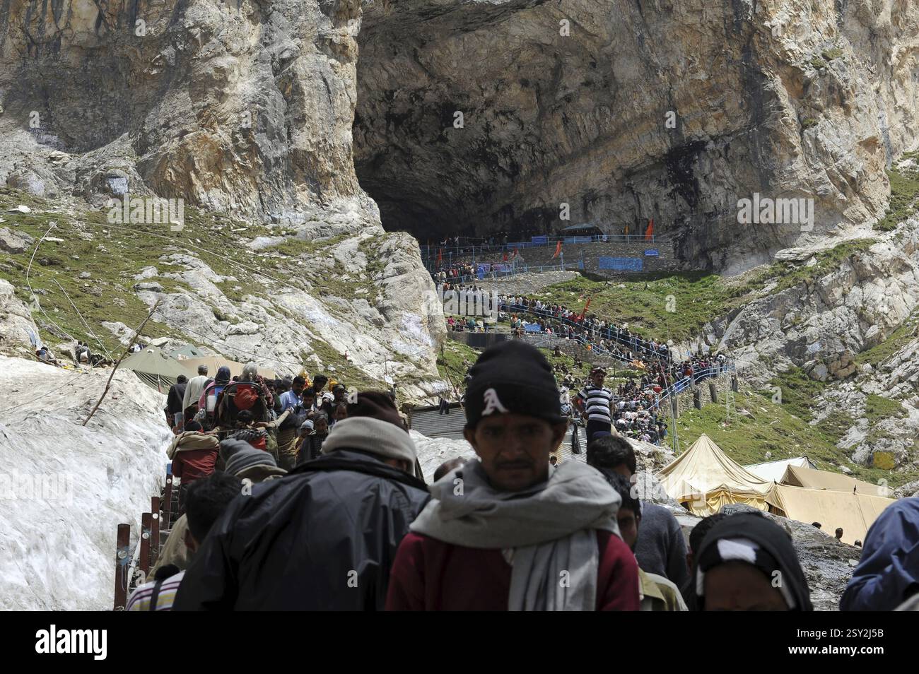 Pilgrim amarnath yatra, Jammu Kashmir, India, Asia Foto Stock
