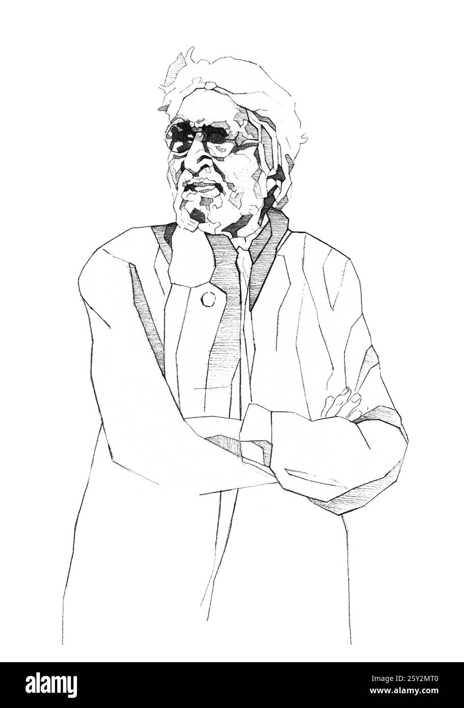 M F Husain schizzo India Asia Foto Stock