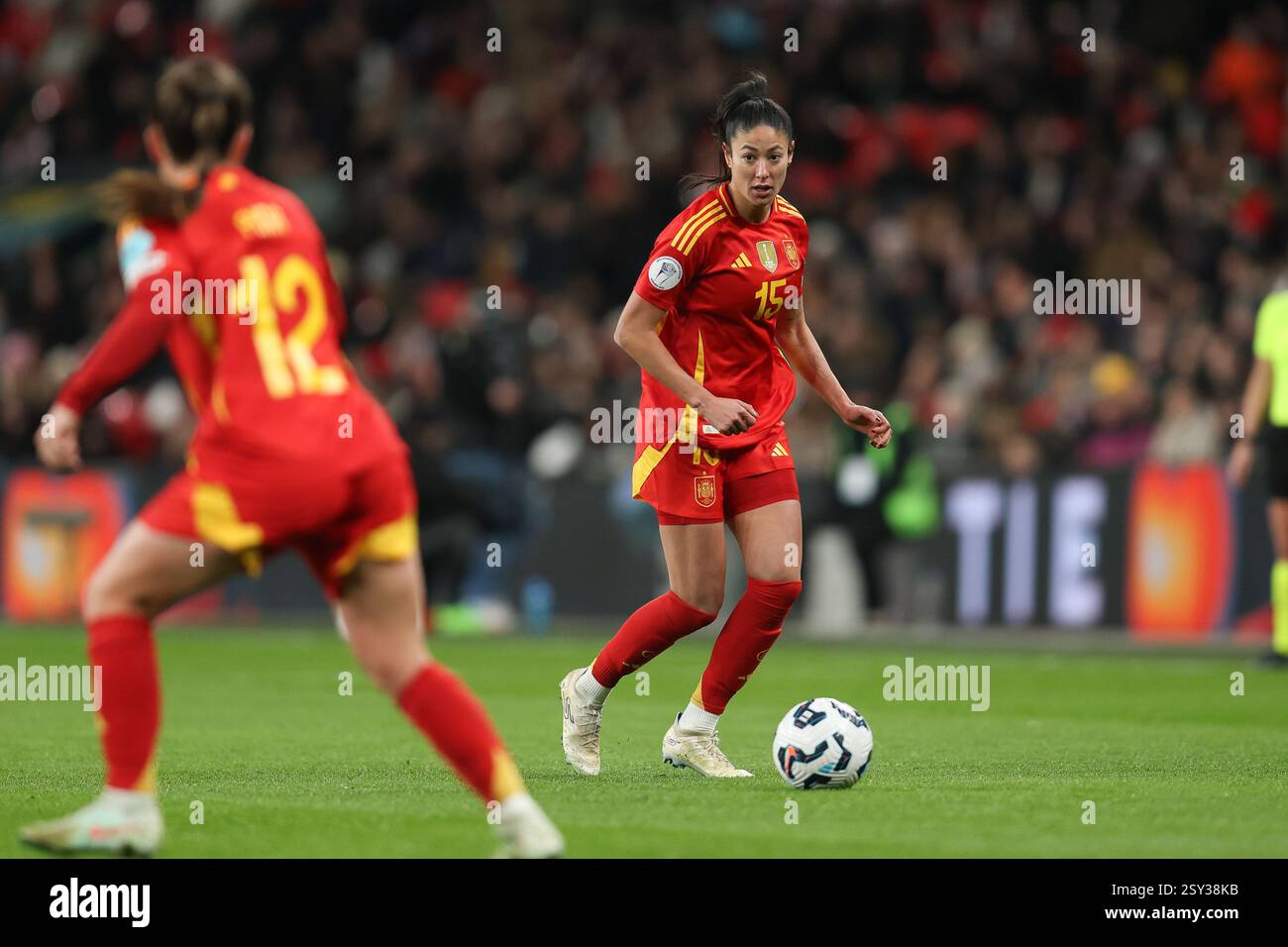 Londra, Regno Unito. 26 febbraio 2025. Londra Inghilterra, 26 febbraio 2025: Leila Ouhabi di Spagna durante la partita di UEFA Women's Nations League tra Inghilterra e Spagna allo stadio Wembley di Londra (Alexander Canillas/SPP) credito: SPP Sport Press Photo. /Alamy Live News Foto Stock