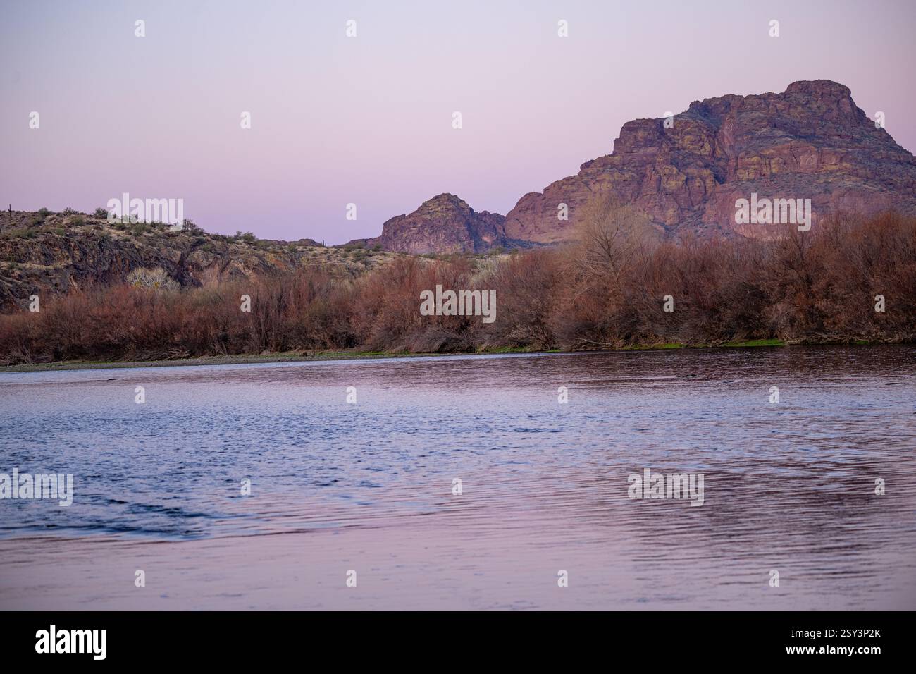 Arizona Salt River a Sunrise Foto Stock