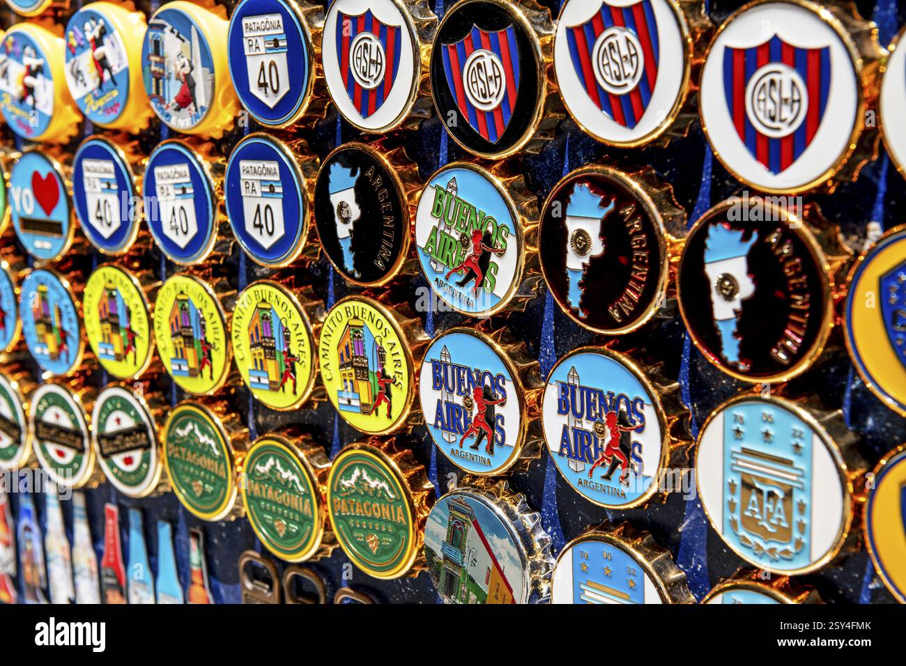 Magneti frigoriferi, la Boca, Buenos Aires, Argentina, Sud America Foto Stock