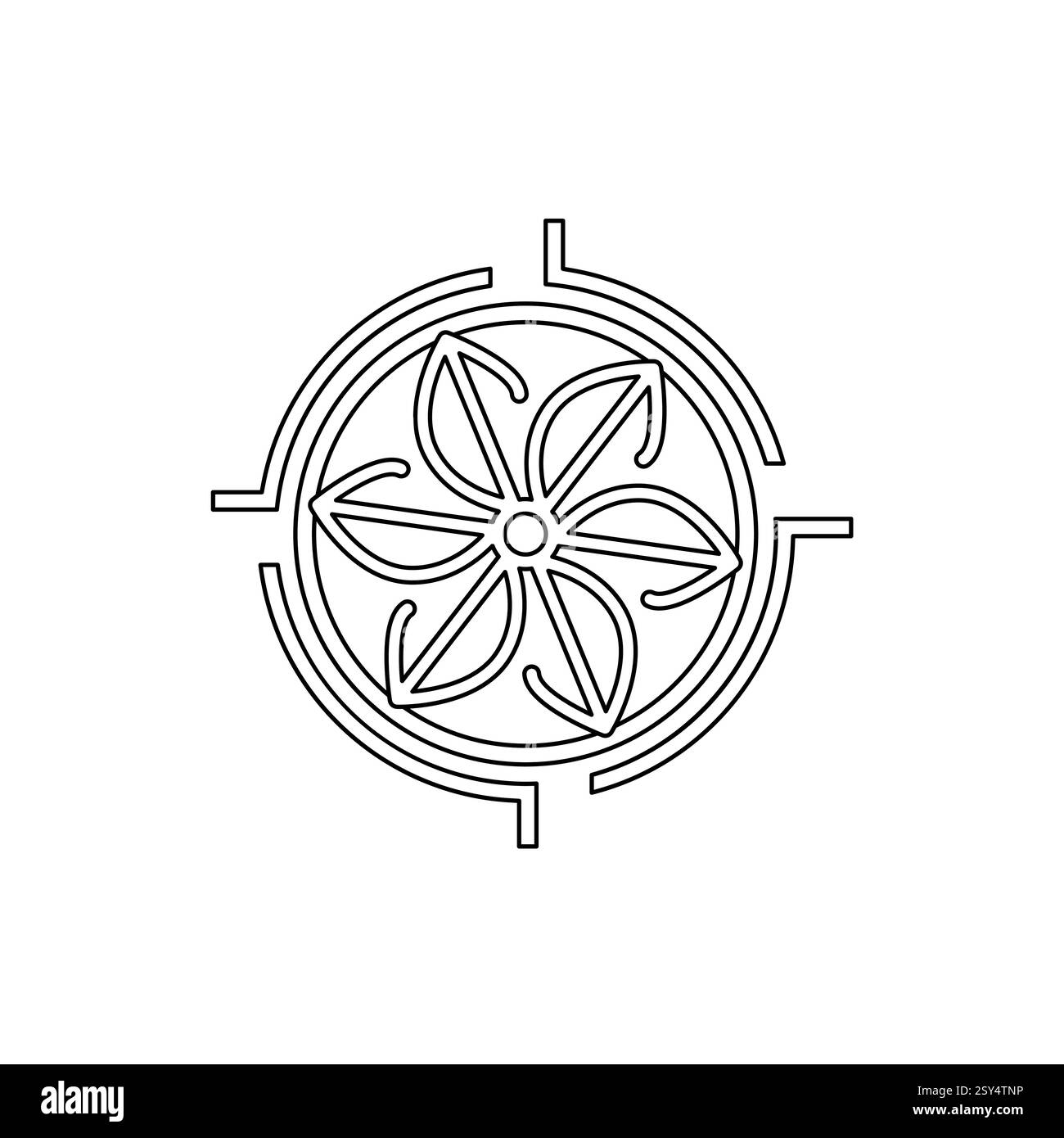 Arte vettoriale isolata su un disegno continuo di una linea di ecologia natura sostenibile pianeta Illustrazione Vettoriale