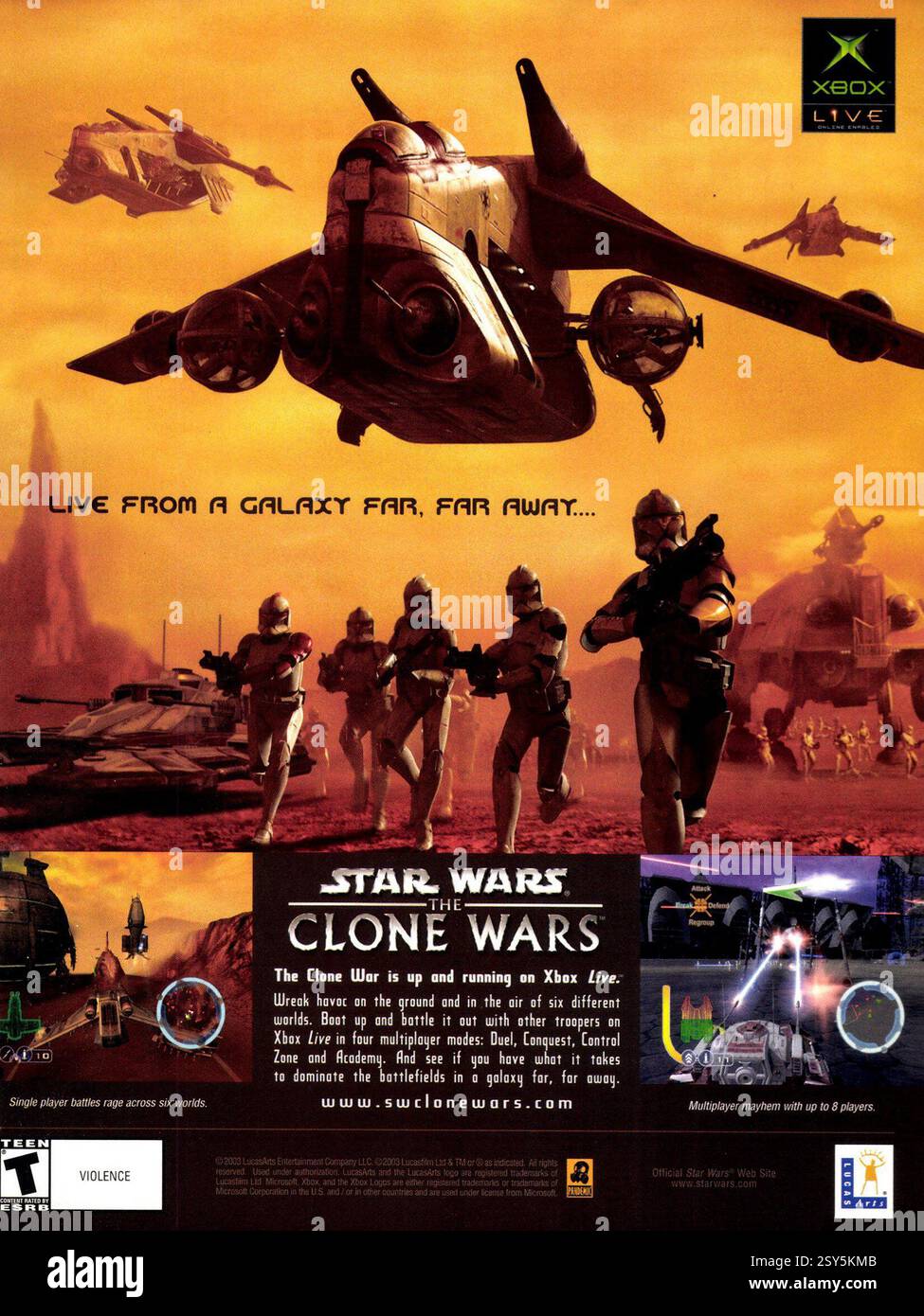 2002 Star Wars: The Clone Wars videogioco di Pandemic Studios; pubblicato da LucasArts Foto Stock