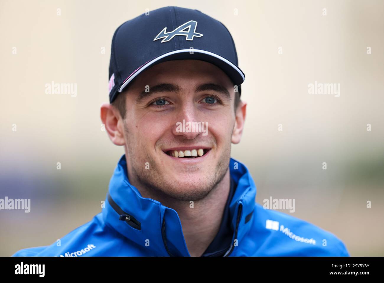 BAHREIN, BAHREIN - FEBBRAIO 27: Jack Doohan dell'Australia e BWT Alpine F1 Team durante il secondo giorno dei test di F1 al Bahrain International Circuit il 27 febbraio 2025 in Bahrain, Bahrein. (Foto di Qian Jun/Alamy Live News) Foto Stock
