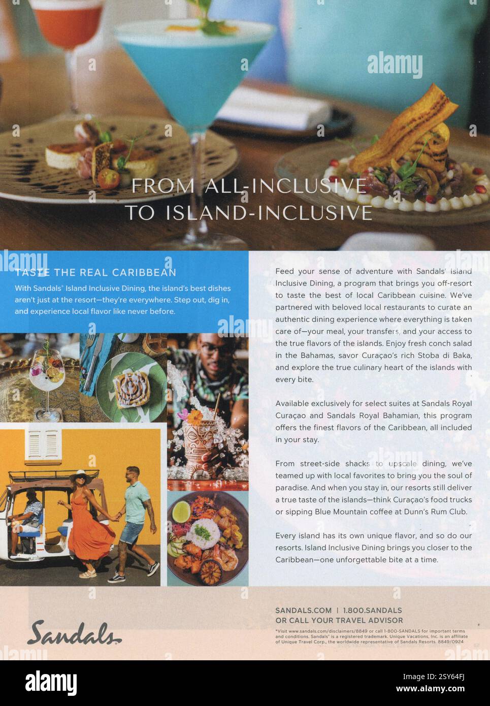 Pubblicità Lifestyle and Travel Magazine, Stati Uniti Foto Stock
