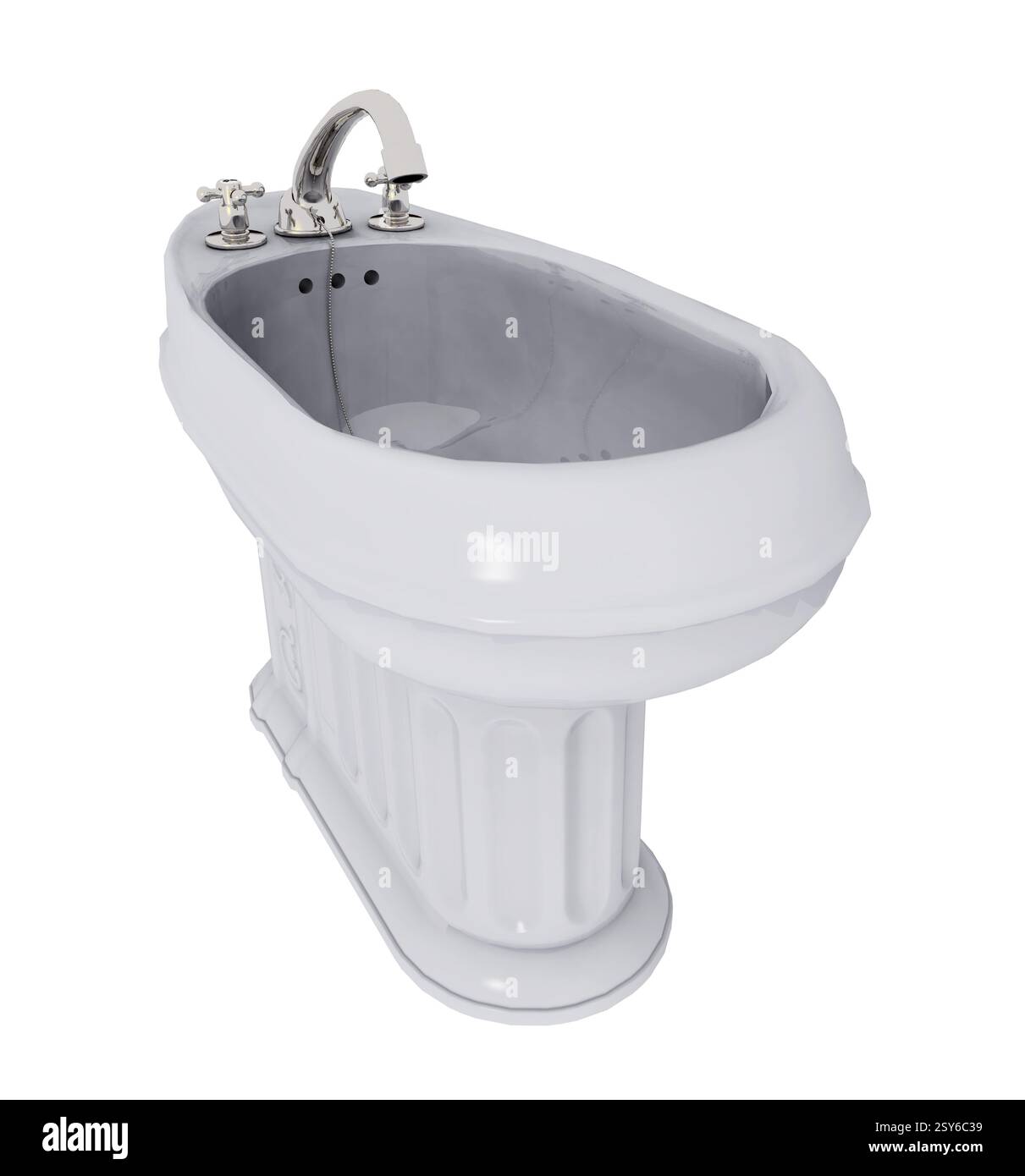 Bidet isolato su sfondo bianco Foto Stock