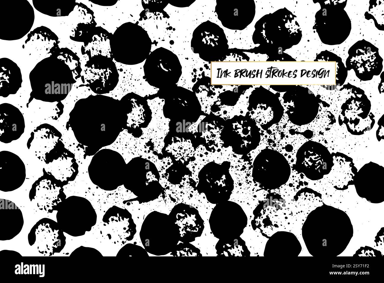 Il pennello inchiostro traccia lo sfondo. Pennello grunge traccia lo sfondo. Grunge sfondo texture. Texture grunge bianco e nero astratto. Tratto pennello vettoriale Illustrazione Vettoriale