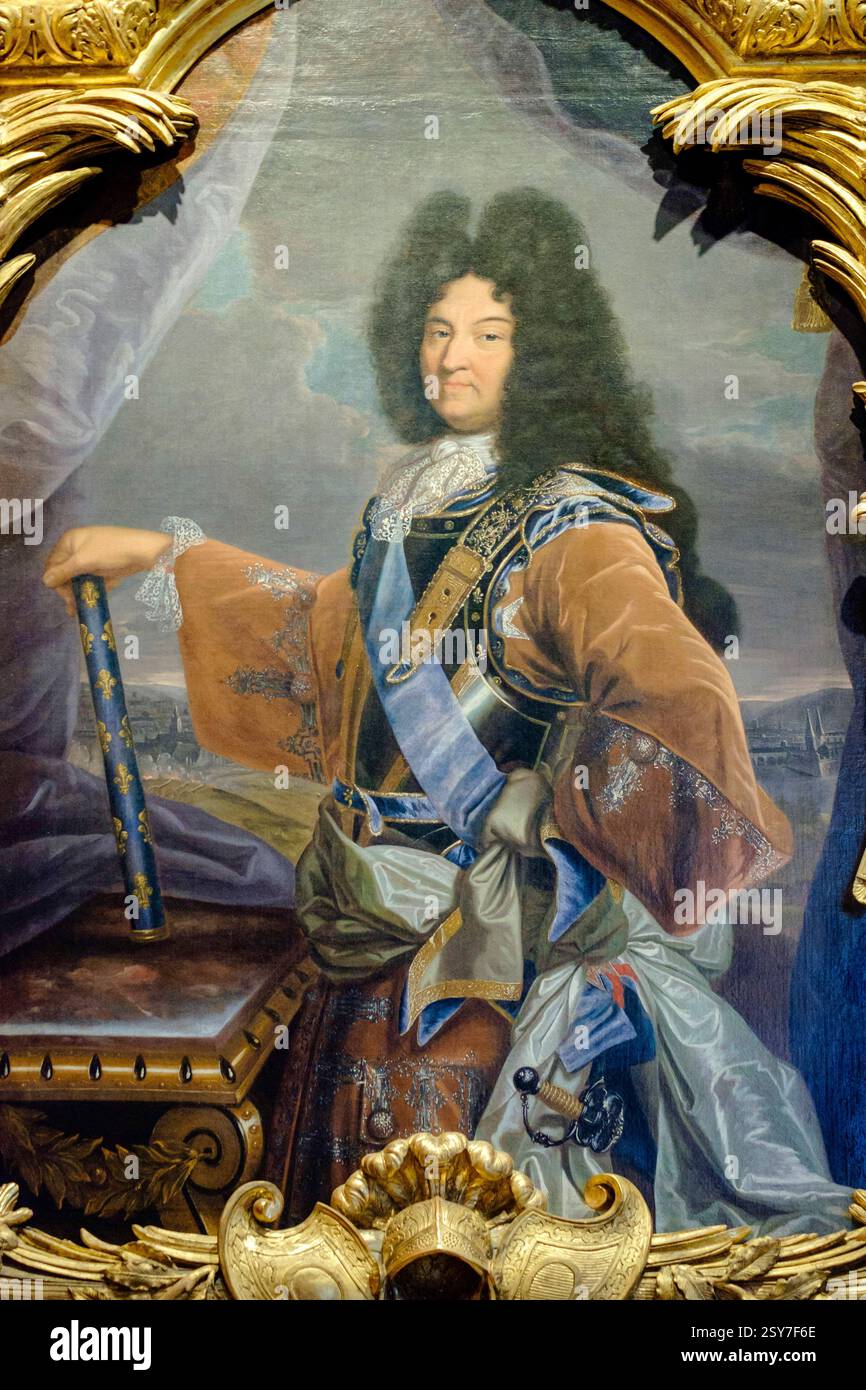 Luigi XIV, Hyacinthe Rigaud, Château de Chenonceau, XVI secolo, Chenonceaux, dipartimento di Indre e Loira, Francia, Europa occidentale Foto Stock
