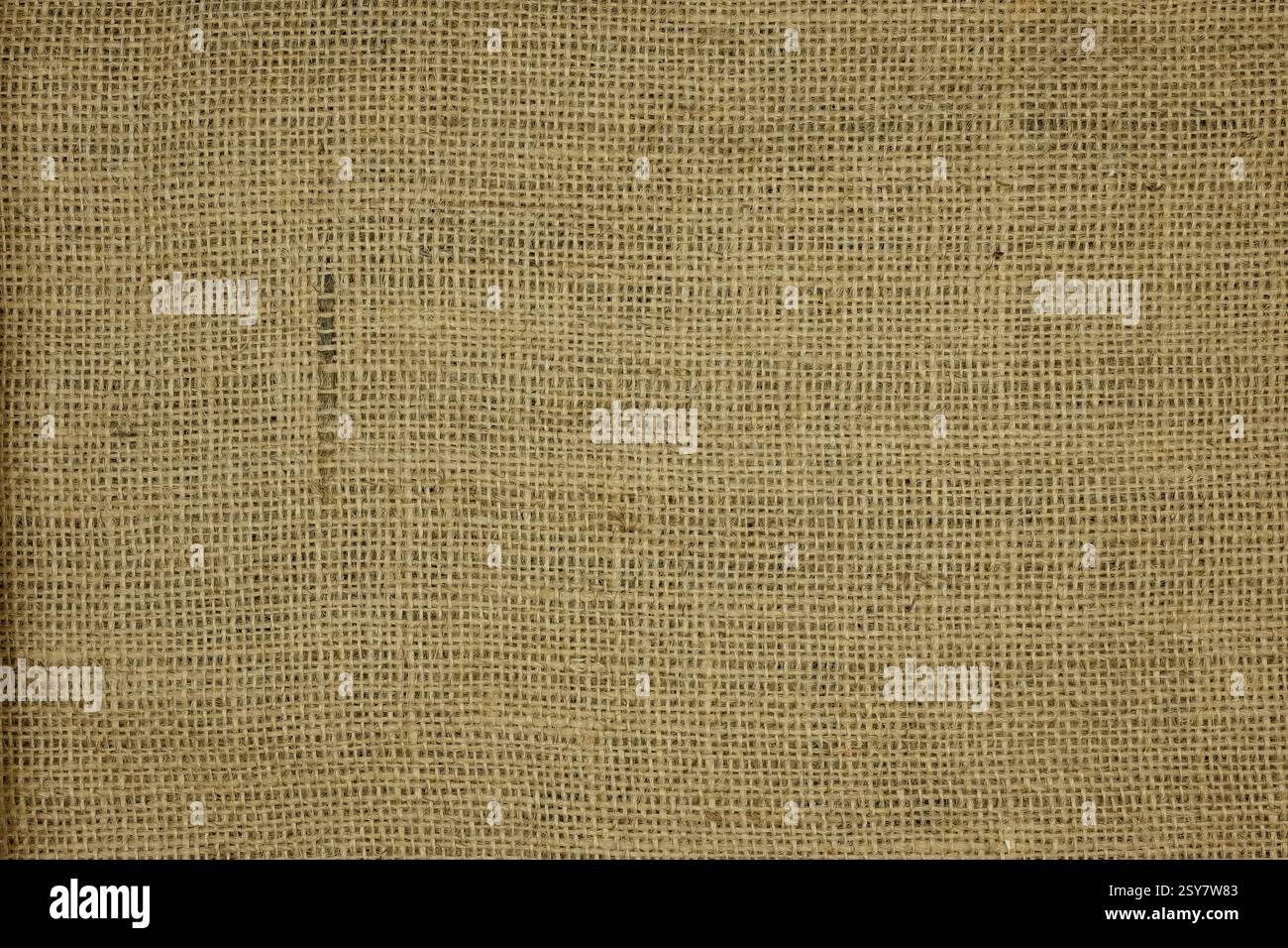 Primo piano dettagliato della texture naturale in tela di juta. Elemento di progettazione. Modello di sacchettamento e insaccamento. Vista dall'alto. Foto Stock