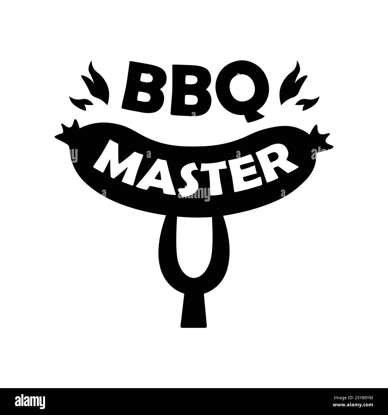 Logo Classic BBQ Grill: Ideale per Steakhouse, ristoranti di carne e macellerie Illustrazione Vettoriale
