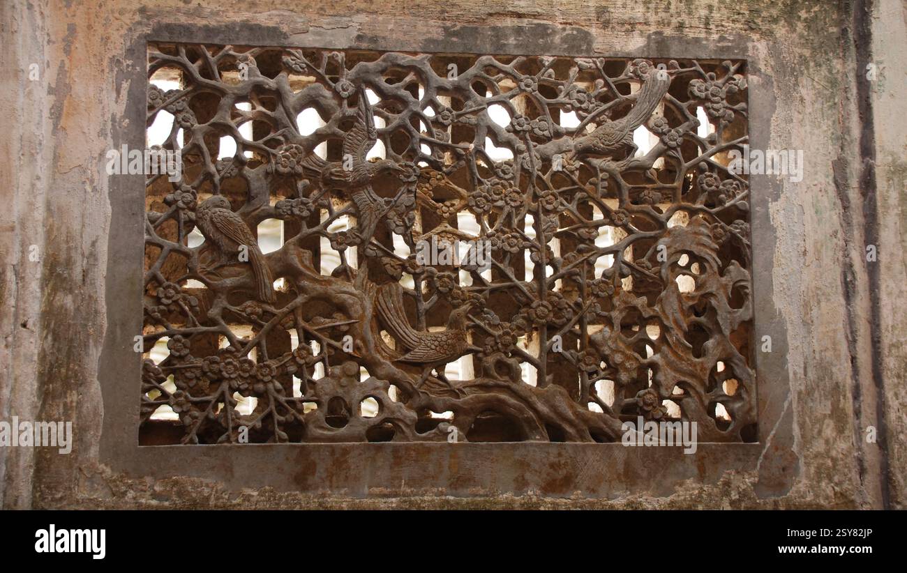Antica finestra di Anhui Foto Stock