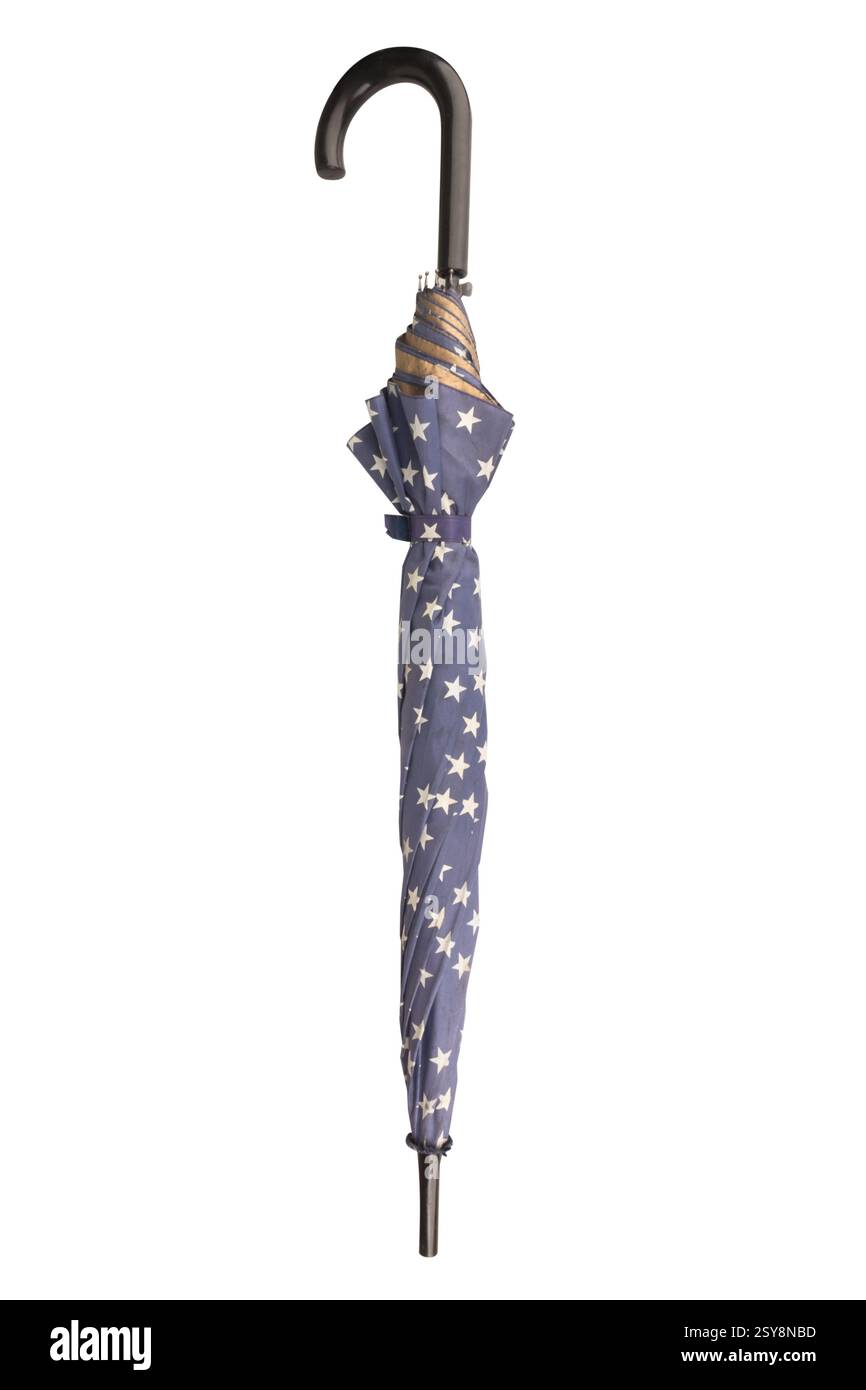 struttura a forma di stella ad ombrello isolata su sfondo bianco. Foto Stock