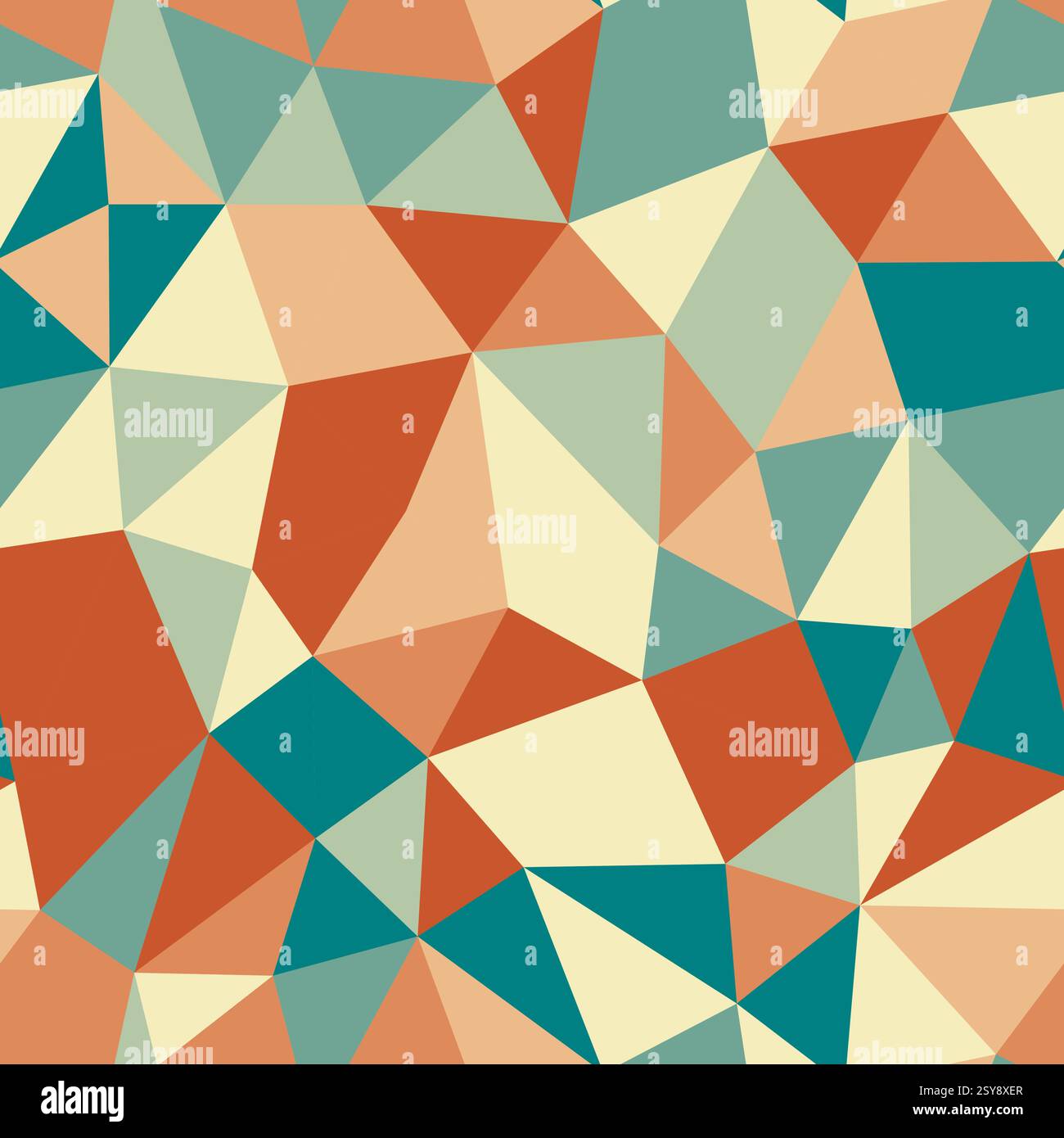 Modello triangolare. Dimensioni compatte dei triangoli. Modello ripetibile. Bellissime tessere vettoriali. Gradiente del tono di terra. Illustrazione vettoriale senza interruzioni. Illustrazione Vettoriale