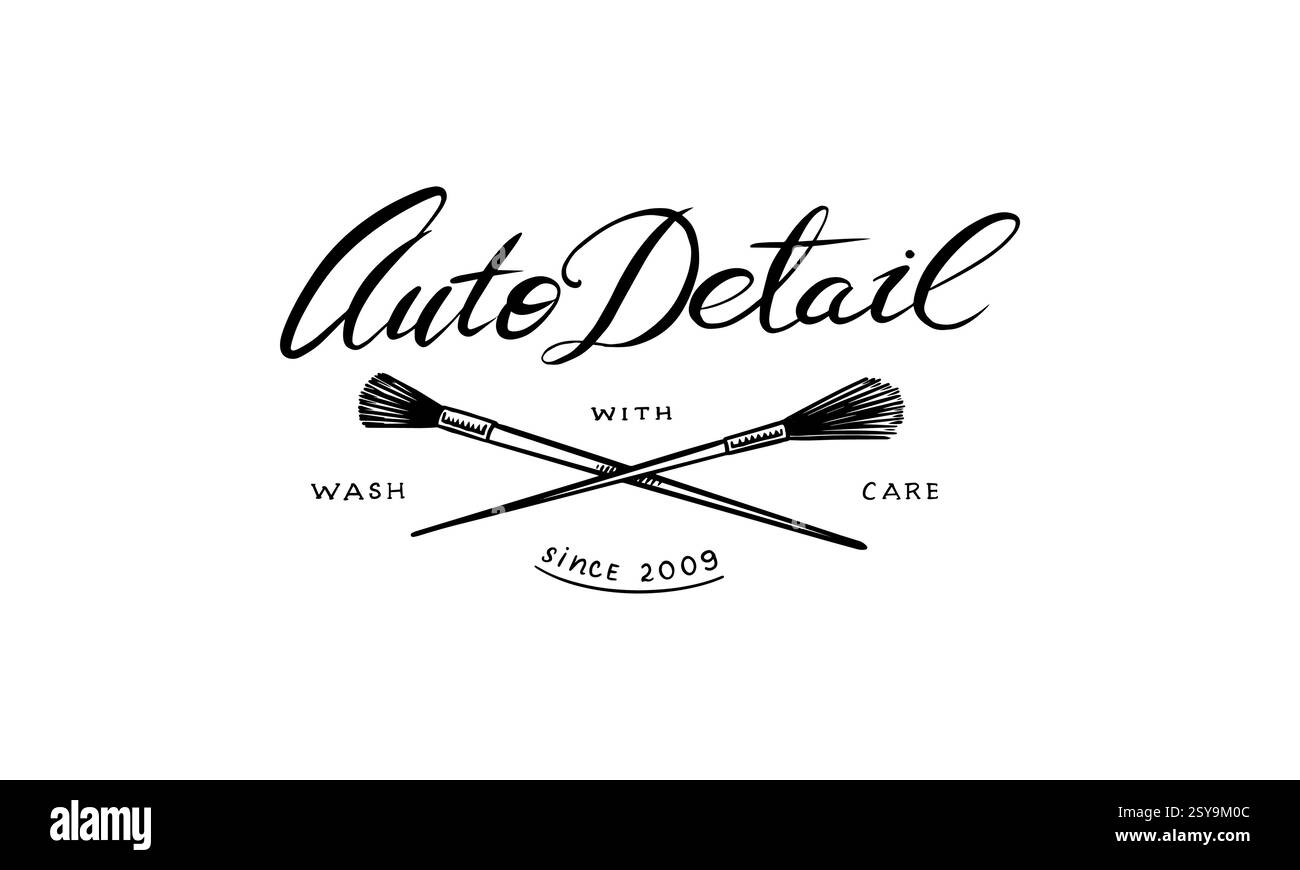 Scopri i dettagli dell'auto per la cura delicata della tua auto. Rivestimento in vinile e riparazione della carrozzeria. Lavare con lucidatura e sintonizzazione tradizionale a mano Illustrazione Vettoriale