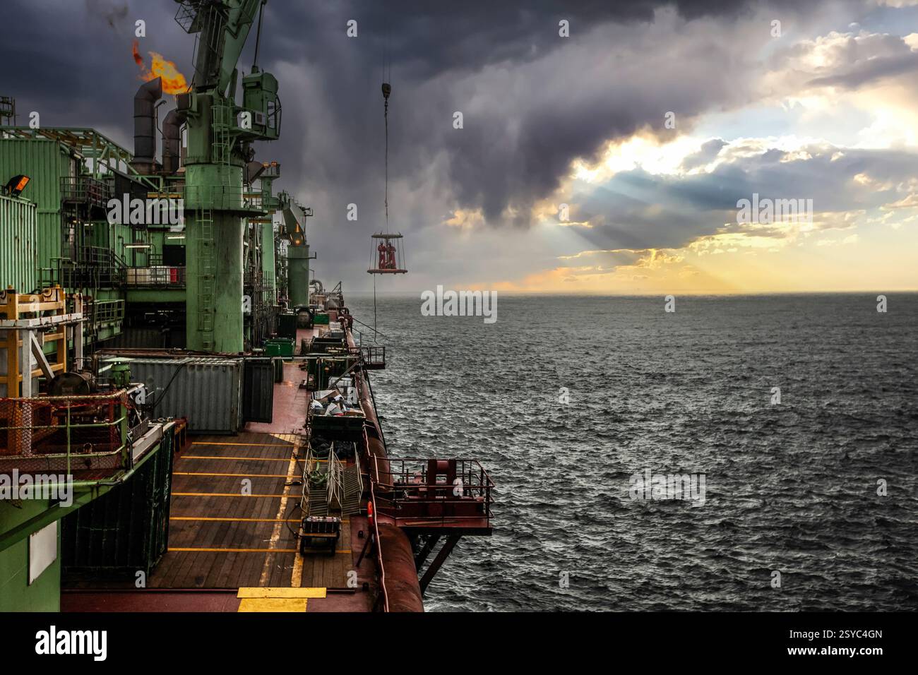 Produzione di energia offshore Africa occidentale Foto Stock