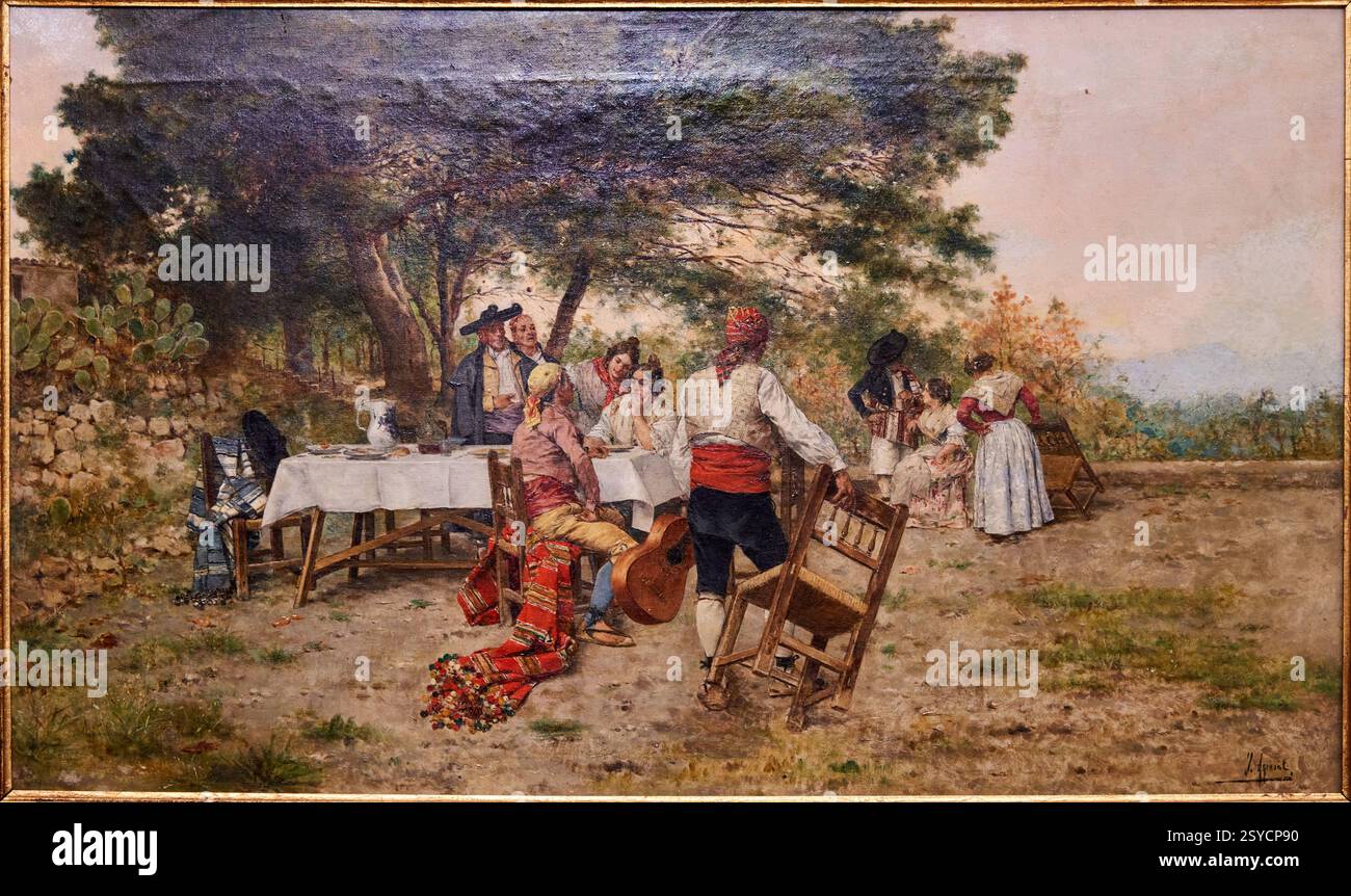 FIERA DEL BESTIAME, c. 1880 - 1890, Joaquín Agrasot (Orihuela, 1836 - Valencia, 1919). Foto Stock