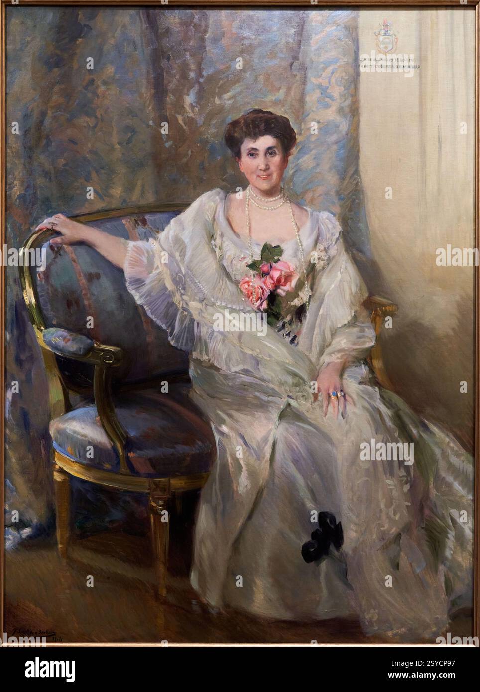 María DE LOS Ángeles BERUETE Y MORET, CONTESSA VEDOVA DI MUGUIRO, 1904, olio su tela, Joaquín Sorolla Bastida (Valencia, 1863 - Cercedilla, Madrid 1923). Foto Stock