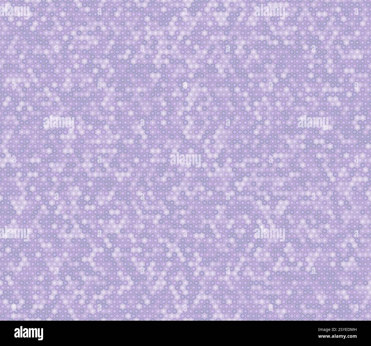 Modello esagonale senza cuciture. Sfumature delle tonalità di colore viola. Celle a mosaico impilate esagonali. Forme esagonali piccole. Motivo senza cuciture. Illustrazione Vettoriale