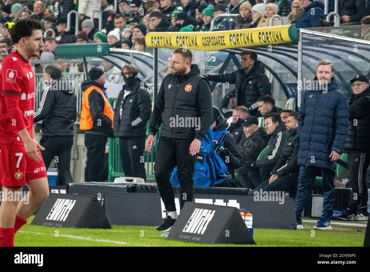 Widzew Łódź manager durante il PKO BP EKSTRAKLASA match. Radomiak Radom vs Widzew Łódź, Stadion im. Braci Czachorów, Struga 63, Radom, Polonia. 28.02.2024 crediti: Mateusz Piotrowski/Alamy Live News Foto Stock
