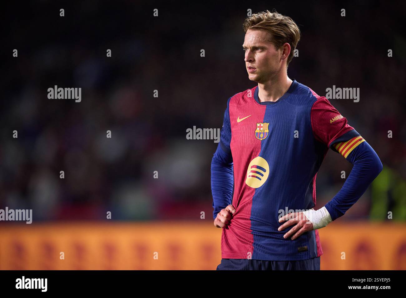 BARCELLONA, SPAGNA - FEBBRAIO 25: Frenkie de Jong del FC Barcelona durante la semifinale di Coppa del Rey tra FC Barcelona e Atletico de Madrid A. Foto Stock