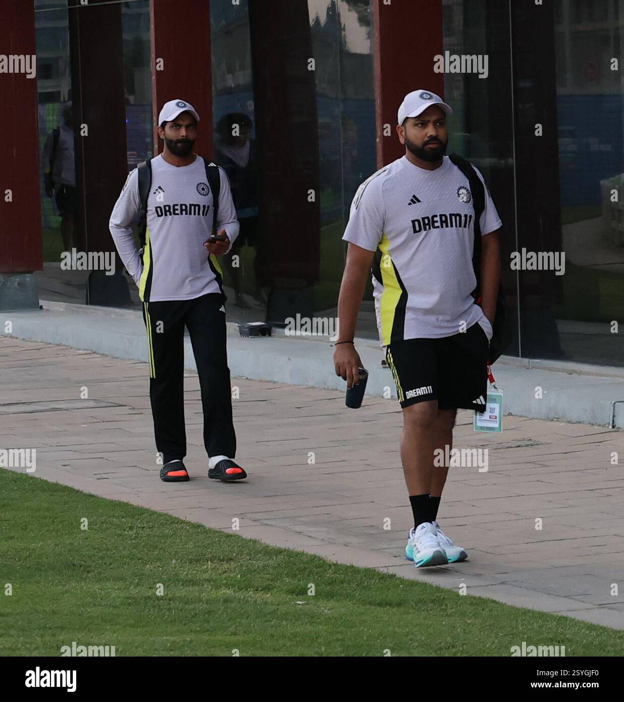 Dubai, Emirati Arabi Uniti. 1 marzo 2025. Cricket: ICC Champions Trophy 2025 : Dubai . INDIA vs nuova Zelanda . Giocatori indiani in pratica all'ICC Academy. In azione : Rohit Sharma (Credit Image: © Seshadri Sukumar/ZUMA Press Wire) SOLO USO EDITORIALE! Non per USO commerciale! Foto Stock