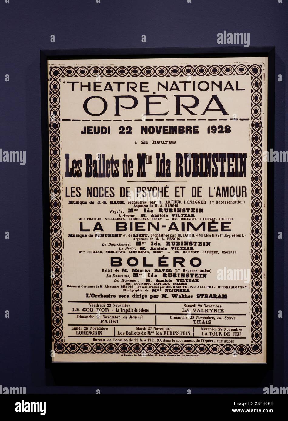 RAVEL BOLERO LA MOSTRA MUSICALE ALLA PHILHARMONIE DI PARIGI Foto Stock
