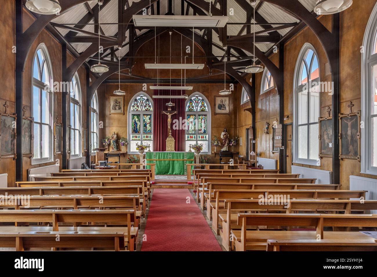 Chiesa cattolica di St. Mary, Ross Road, Stanley, Isole Falkland Foto Stock