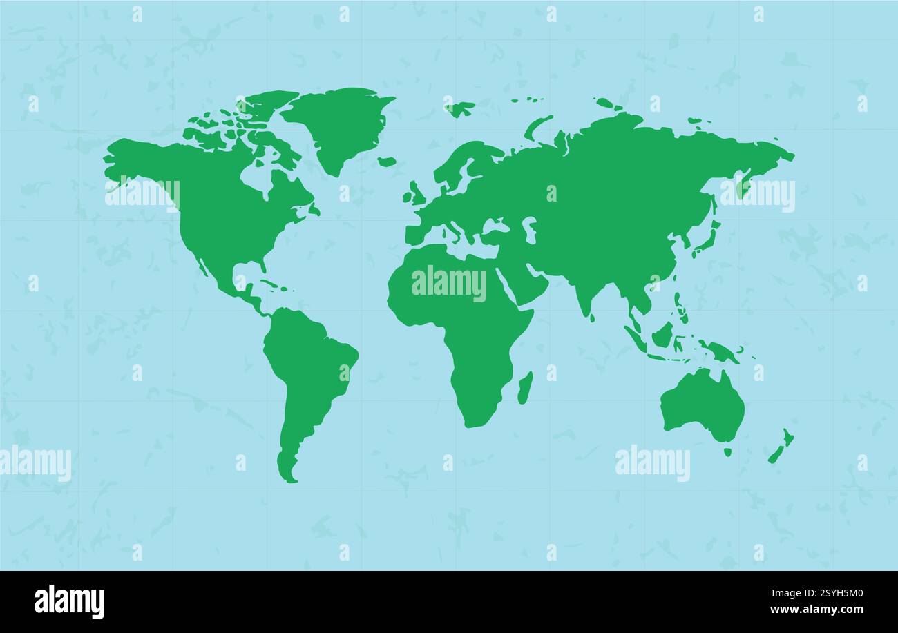 Immagine di una mappa colorata del mondo. Vettore mappa mondiale Illustrazione Vettoriale