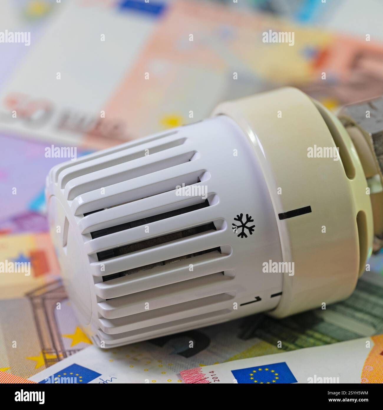 Costi di riscaldamento in una rappresentazione simbolica Foto Stock