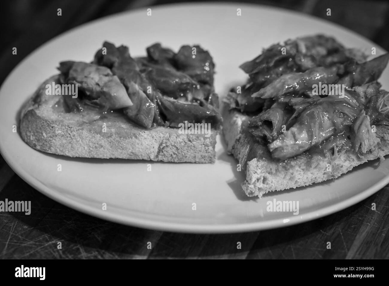 Lo sgombro di Morrison in salsa Smokey BBQ Foto Stock